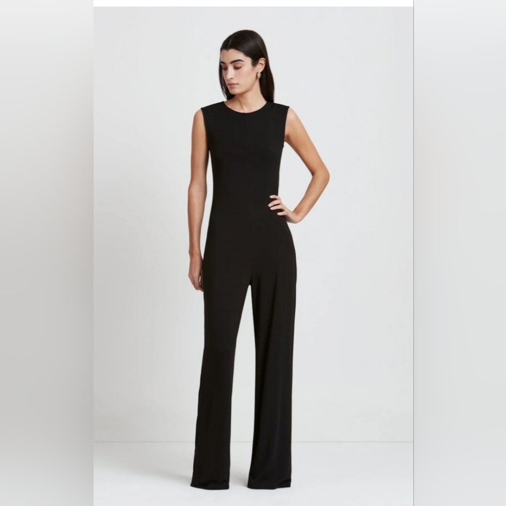 MARCELLA Black Sleeveless Jumpsuit with Wide-Leg Design